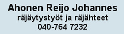 Ahonen Reijo Johannes logo