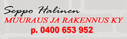 Seppo Halinen Muuraus ja Rakennus Ky logo