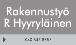 Rakennustyö R Hyyryläinen logo