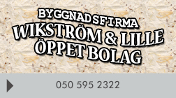 Byggnadsfirma Wikström &  Lille öppet bolag logo